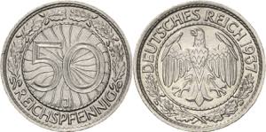 50 Reichspfennig 1937 J Lichtenrader ... 