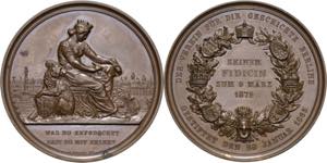 Berlin  Bronzemedaille 1872 (E. Weigand) Auf ... 