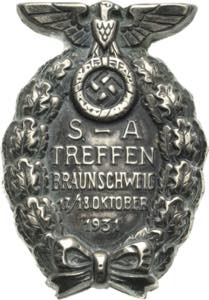 Drittes Reich  Blechabzeichen 1931. ... 