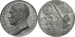 Drittes Reich  Zinkmedaille o.J. (B.H. ... 