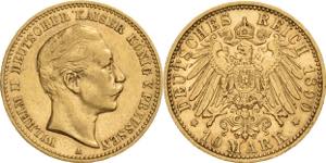 Preußen  Wilhelm II. 1888-1918 10 Mark 1890 ... 