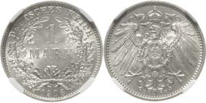 Kleinmünzen  1 Mark 1908 E Im NGC-Slab mit ... 