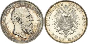 Preußen  Friedrich III. 1888 2 Mark 1888 A  ... 