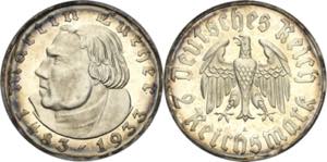 2 Reichsmark 1933 A Luther  Jaeger 352 ... 