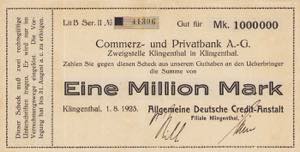 Städte und Gemeinden Klingenthal 1 Million ... 