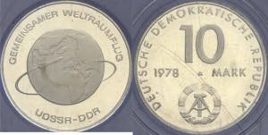 Gedenkmünzen  10 Mark 1978. Weltraumflug. ... 
