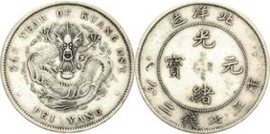 China  Kuang-Hsu 1874-1908 Dollar 1908 (= ... 