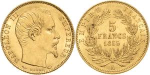 Frankreich  Napoleon III. 1852-1870 5 Francs ... 