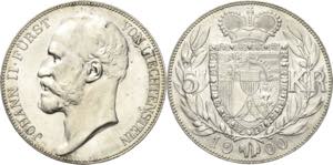 Liechtenstein  Johann II. 1858-1929 5 Kronen ... 