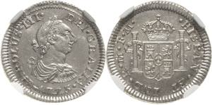 Mexiko  Karl III. 1759-1788 1/2 Real 1773, ... 