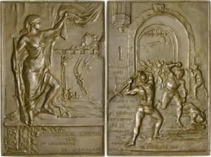 Schweiz-Genf, Kanton  Bronzeplakette 1902 ... 