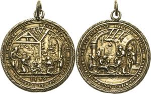 Medaillen  Vergoldete Silbergussmedaille ... 
