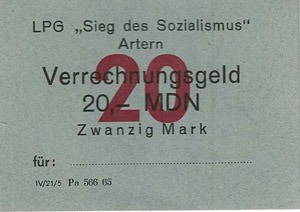Deutsche Demokratische Republik LPG-Geld 1, ... 