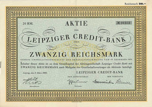 Deutschland Leipzig, Leipziger Credit-Bank ... 