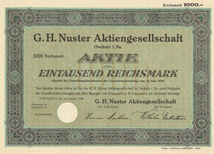 Deutschland Oschatz (Sa.), G.H. Nuster AG ... 