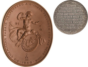 Drittes Reich Anlässe  Silbermedaille 1934 ... 