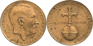 Drittes Reich Anlässe  Bronzemedaille 1938 ... 