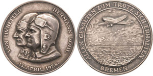 Luft- und Raumfahrt  Silbermedaille 1928. ... 