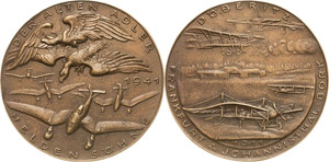 Luft- und Raumfahrt  Bronzegußmedaille 1941 ... 