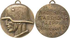 Weimarer Republik  Bronzemedaille 1919. ... 