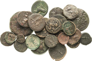 Griechische Münzen Lot-25 Stück ... 