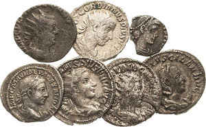 Römische Münzen Lot-8 Stück Antoniniane ... 