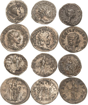 Römische Münzen Lot-6 Stück Caracalla - ... 