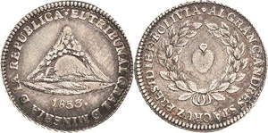 Bolivien Republik seit 1825 Silbertoken ... 