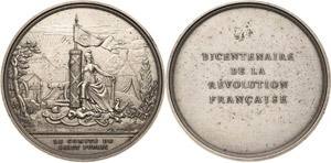 Frankreich-Medaillen und Marken  Versilberte ... 