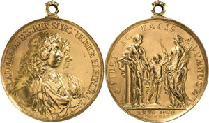 Schweden Karl XI. 1660-1697 Hohle vergoldete ... 