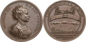 Schweden Karl XII. 1697-1718 Bronzemedaille ... 