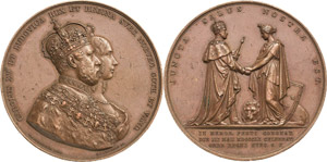 Schweden Karl XV. 1859-1872 Bronzemedaille ... 