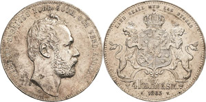 Schweden Karl XV. 1859-1872 4 Riksdaler ... 
