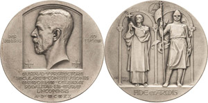 Schweden Gustav V. 1907-1950 Silbermedaille ... 