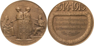 Medaillen, Städte Wien Bronzemedaille 1915 ... 
