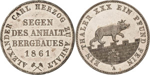 Anhalt-Bernburg Alexander Carl 1834-1863 ... 