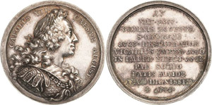 Bayern Karl VII. 1742-1745 Silbermedaille ... 