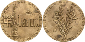 Berlin  Bronzegußmedaille 1936 (Noack) ... 