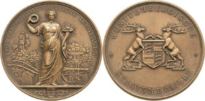 Württemberg-Medaillen  Bronzemedaille o.J. ... 