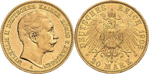 Preußen Wilhelm II. 1888-1918 20 Mark 1903 ... 