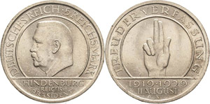 Gedenkausgaben  5 Reichsmark 1929 A ... 