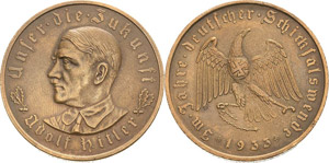 Drittes Reich Anlässe  Bronzemedaille 1933 ... 