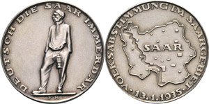 Drittes Reich Anlässe  Silbermedaille 1935 ... 