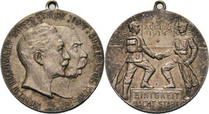 Erster Weltkrieg  Versilberte Bronzemedaille ... 