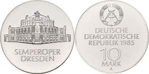 Gedenkmünzen  10 Mark 1985. Semperoper  ... 