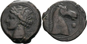 Zeugitana Karthago  Bronze 300/264 v. Chr. ... 