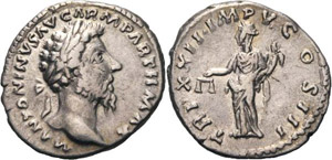 Kaiserzeit Marcus Aurelius 161-180 Denar ... 
