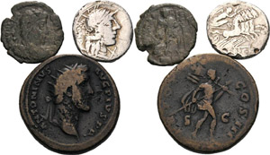Römische Münzen Lot-3 Stück Republik - ... 