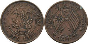 China Republik 1912-1949 10 Cash o.J. (1920) ... 