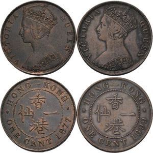 Hongkong Victoria 1837-1901 Cent 1877, 1899. ... 